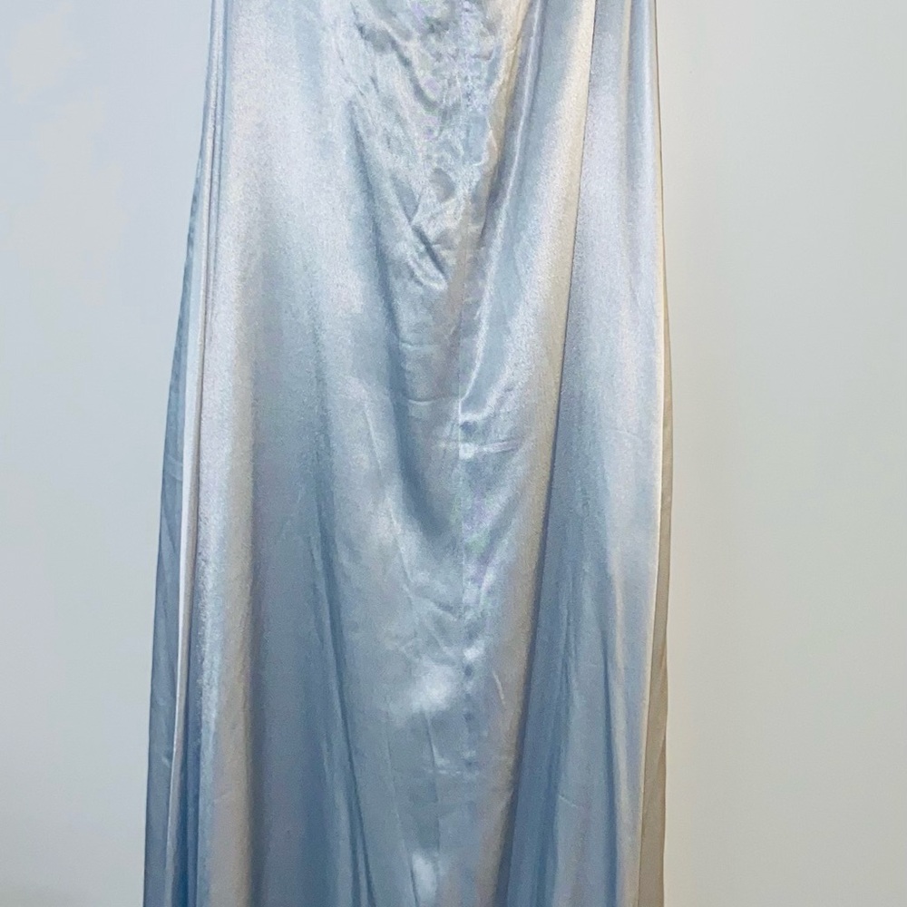 Elegant Strapless Silver Dress